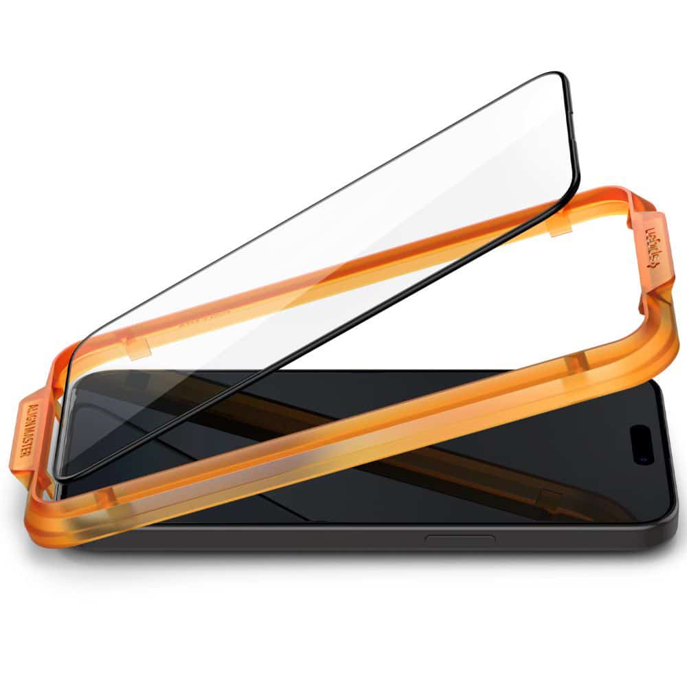 Spigen – Glas.tR Align Master (2 kom) za iPhone 15 Pro Max – crno