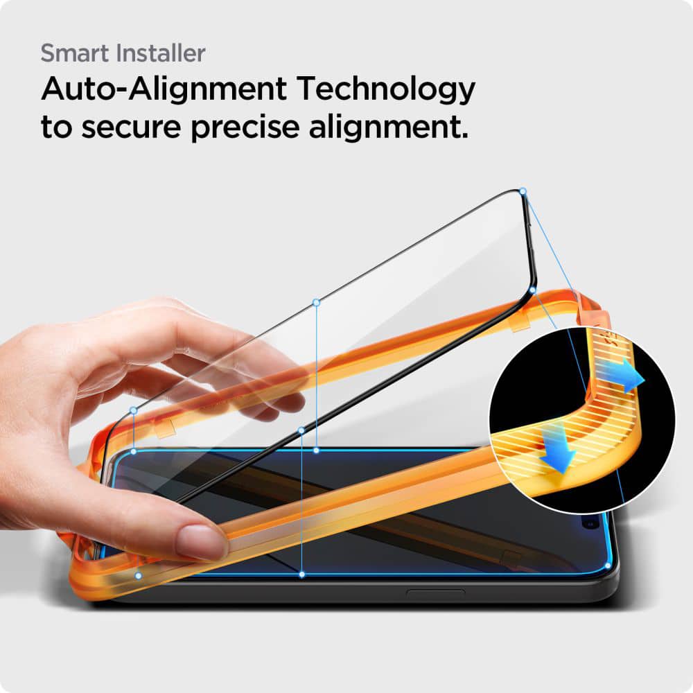 Spigen – Glas.tR Align Master (2 kom) za iPhone 15 Pro Max – crno