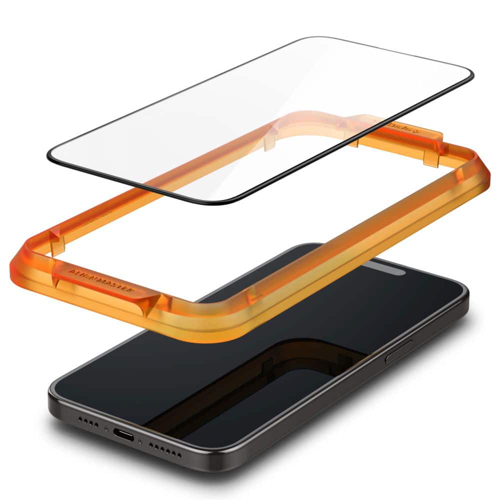 Spigen – Glas.tR Align Master (2 kom) za iPhone 15 Pro Max – crno