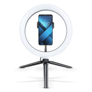 LED Ring Stream RGB lampa 26cm s držačem za mobitel + stativ crna