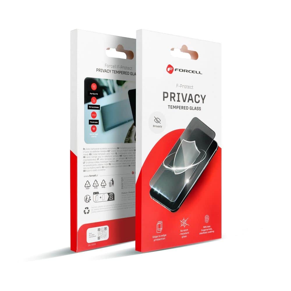 Kaljeno staklo za iPhone 18 PRO Forcell Privacy Glass - crno