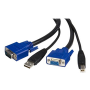 StarTech.com SVUSB2N1_6 KVM kabel Crno 1,8 m