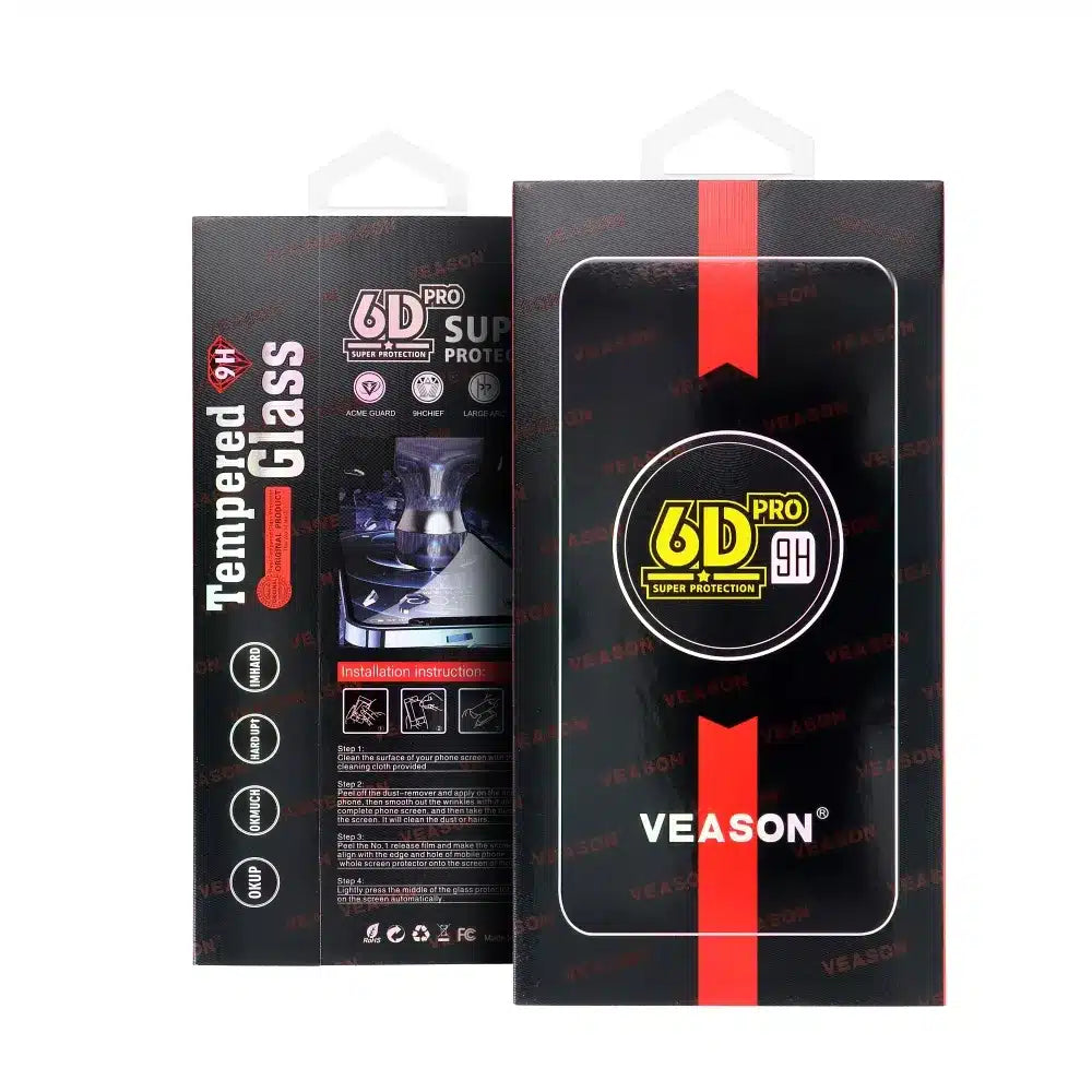 Kaljeno staklo 6D Pro Veason Glass - za Xiaomi Redmi Note 14 4G / Redmi Note 14 5G crno