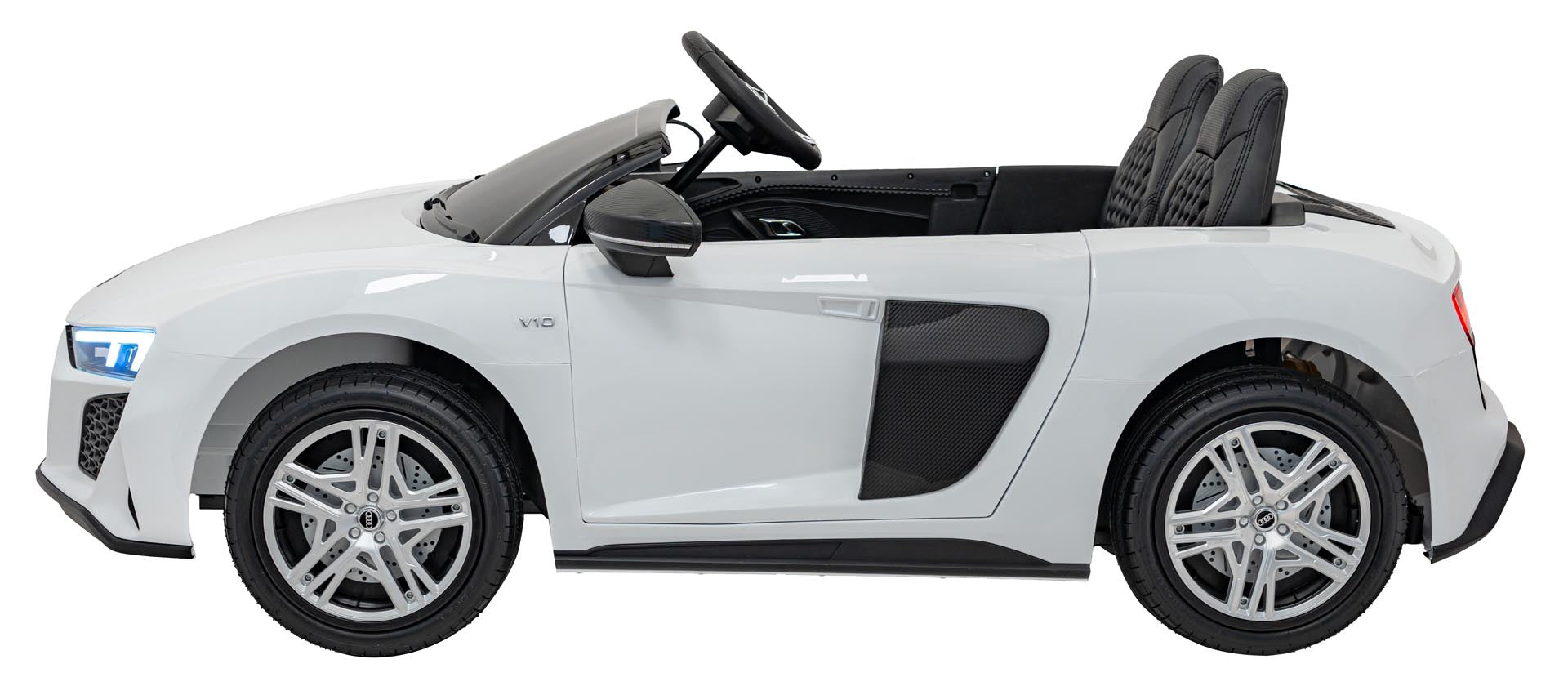 Licencirani auto na akumulator Audi R8 Spyder LIFT - dvosjed - bijeli