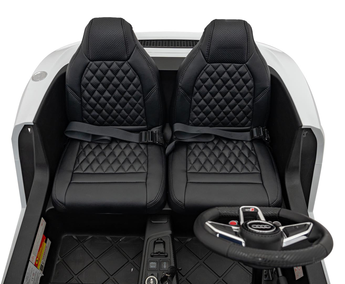 Licencirani auto na akumulator Audi R8 Spyder LIFT - dvosjed - bijeli