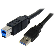 StarTech.com 3m, USB 3.0-A - USB 3.0-B USB kabel USB 3.2 Gen 1 (3.1 Gen 1) USB A USB B 5 Gbit/s Crno