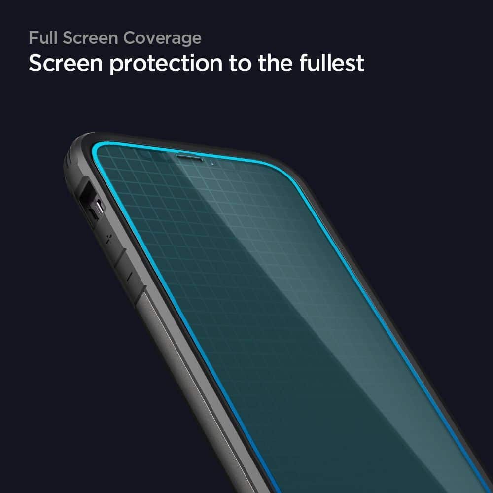 SPIGEN KALJENO STAKLO GLASS FC ZA IPHONE 12 PRO MAX CRNO
