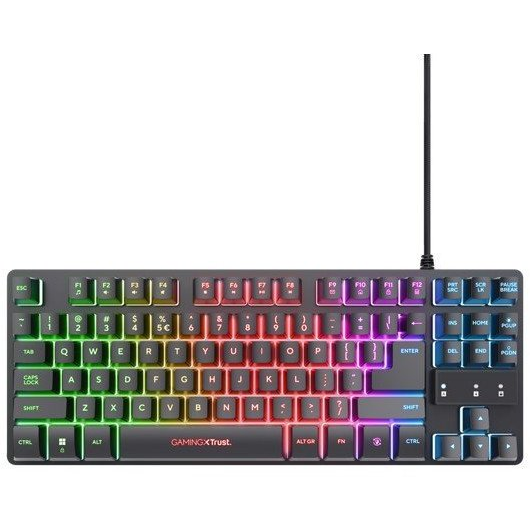 Trust GXT 833 Thado TKL tipkovnica Igranje USB QWERTY US Engleski Crno
