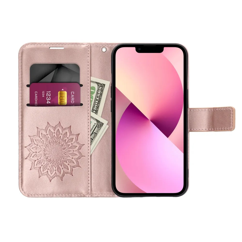Forcell MEZZO Book torbica za XIAOMI Redmi NOTE 11 PRO / 11 PRO 5G / 12 PRO 4G / LTE mandala ružičasto zlatna