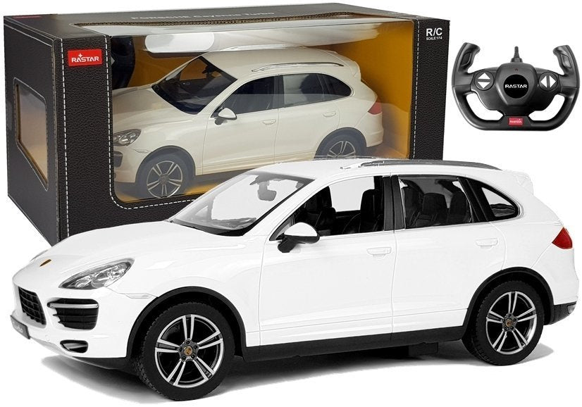 Auto na daljinsko upravljanje Porsche Cayenne Turbo Rastar 1:14 - bijeli