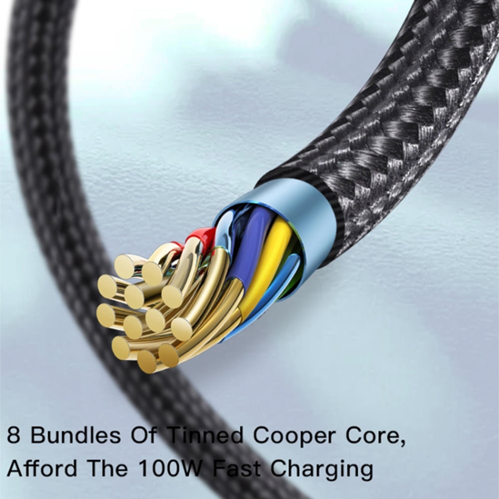 Yesido - podatkovni kabel (CA88) - Type-C do 2 x Type-C 100 W 480 Mbps 140 cm - crni