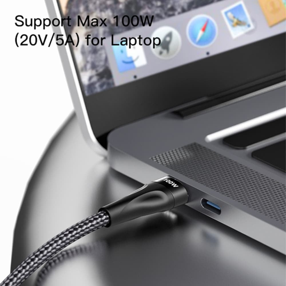 Yesido - podatkovni kabel (CA87) - Type-C na Type-C i Lightning 100 W 480 Mbps 140 cm - crni