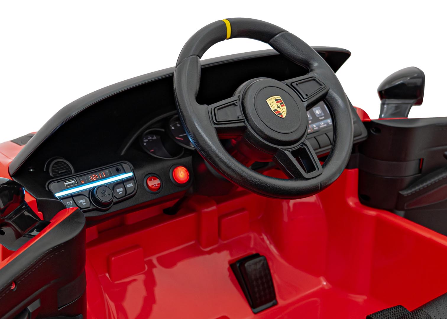 Licencirani auto na akumulator Porsche 718 - crveni