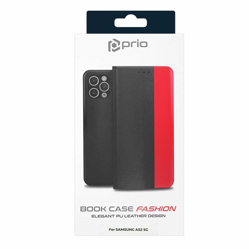 Prio Book Case Fashion torbica za Samsung A52/ A52S 5G/ A52 5G crno-crvena