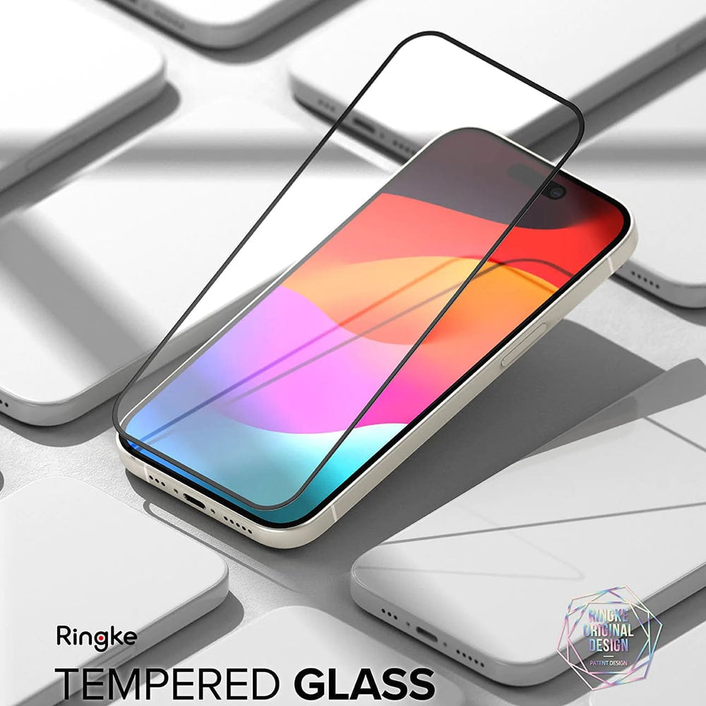Ringke - Cover Display kaljeno staklo za iPhone 16 Plus/15 Plus - crno