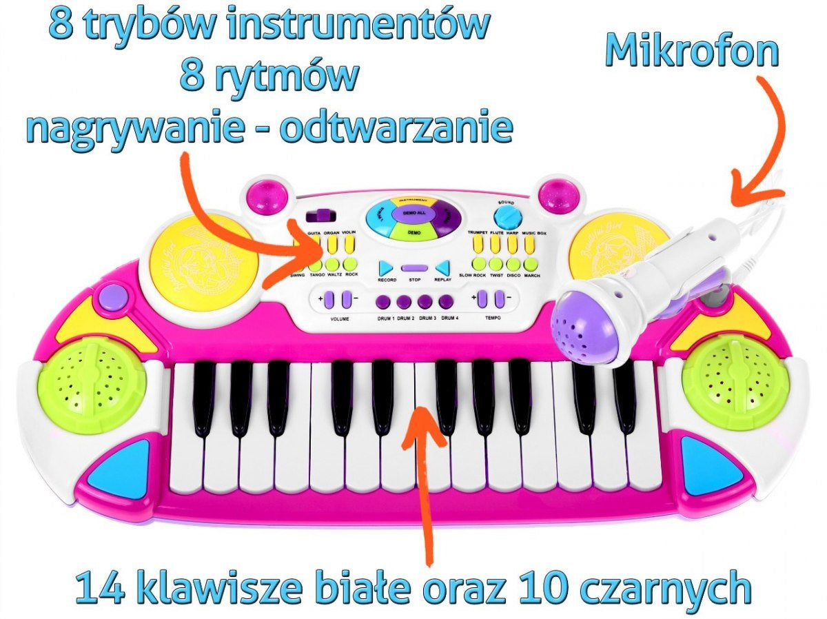 Dječji klavir "2 Octave" - rozi