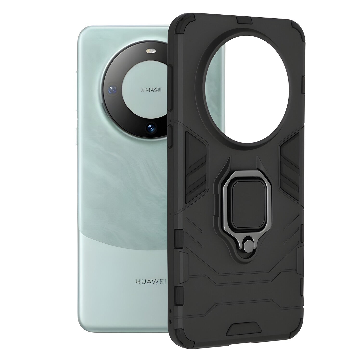 Otporna futrola Ring Armor Case za Huawei Mate 60 Pro - Crna KP29171