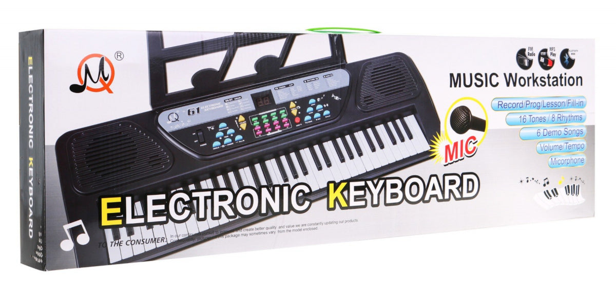 Dječji klavir MQ-6161UFB sa stalkom za note + mikrofon