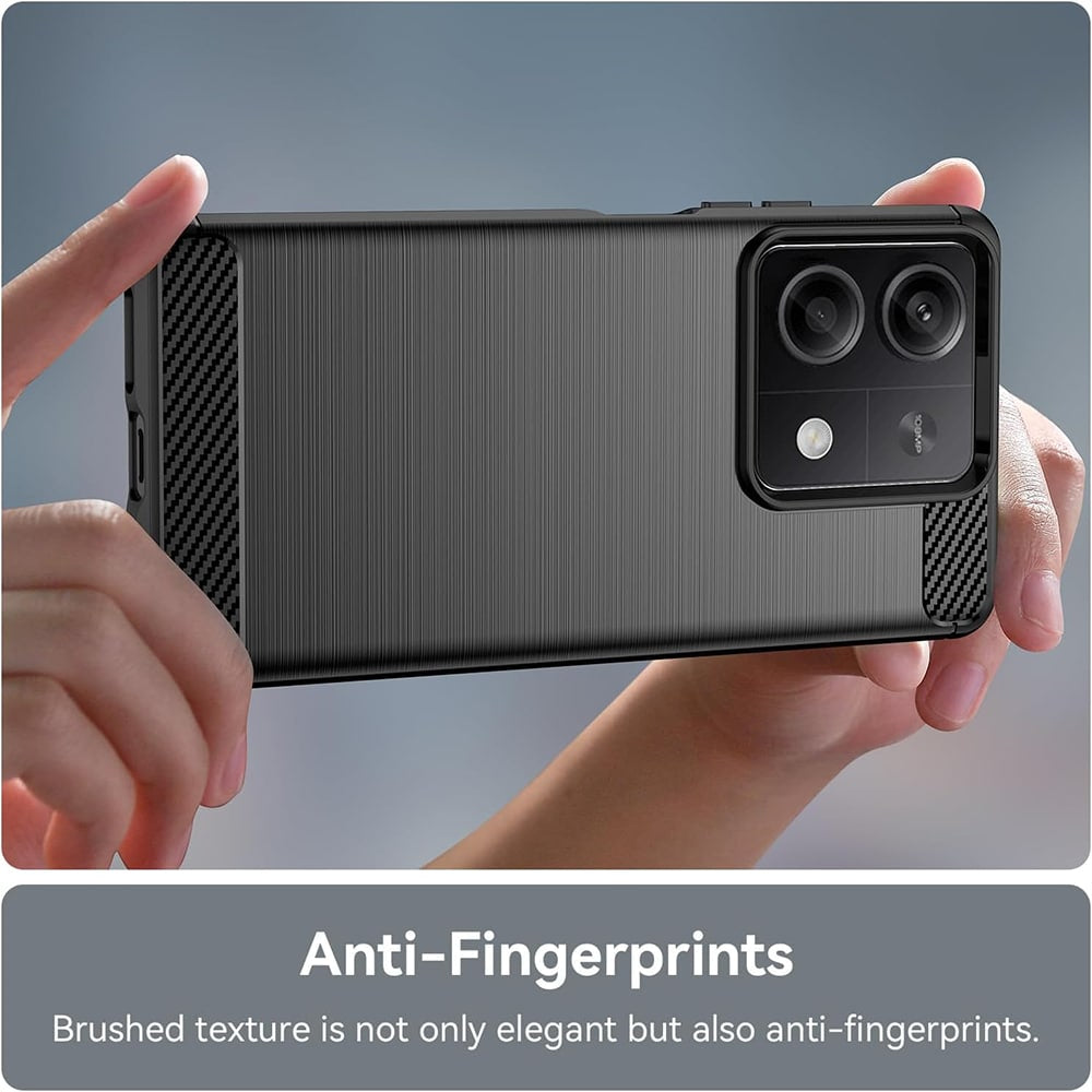 Techsuit Carbon Silicone maska za Xiaomi Redmi Note 13 5G– crna