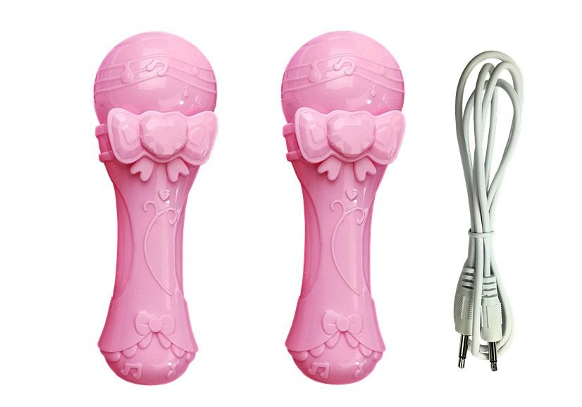 Music Box on Stand Microphone Speaker Pink