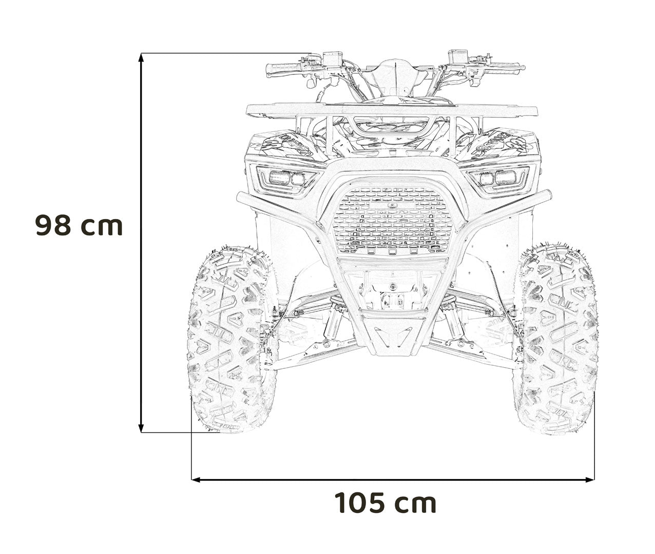 Quad na benzin 120CC DISCOVERER - narančasti