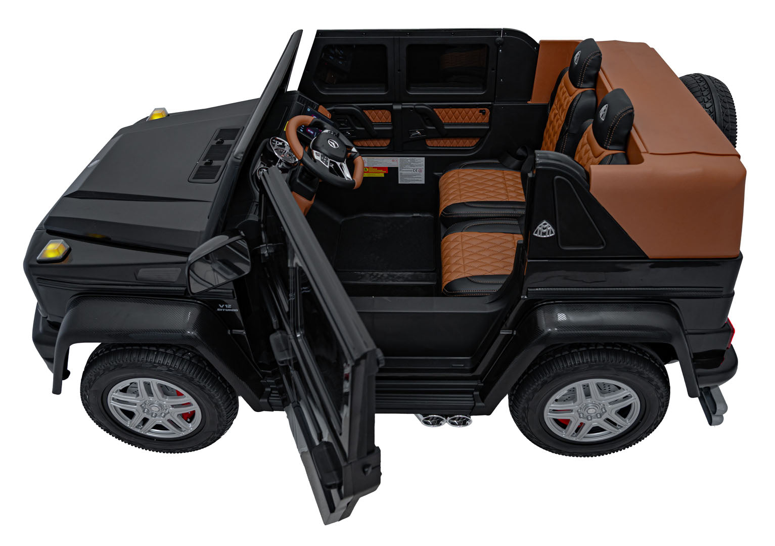 Licencirani auto na akumulator Mercedes Benz MAYBACH G650 STRONG - dvosjed - crni