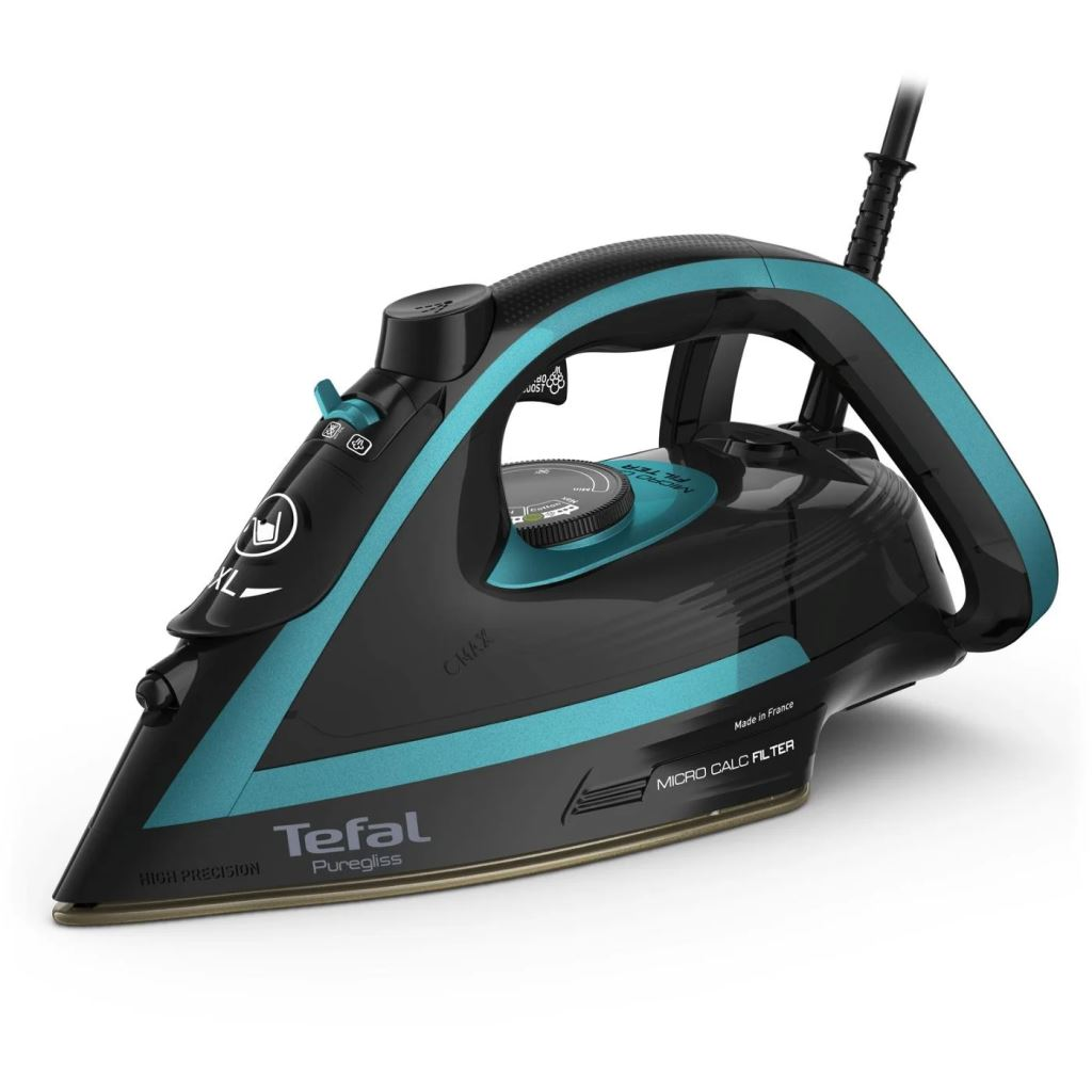 Tefal Puregliss FV8066 Glačalo za suho & parno glačanje Durilium AirGlide Autoclean soleplate 3000 W Crno, Plavo
