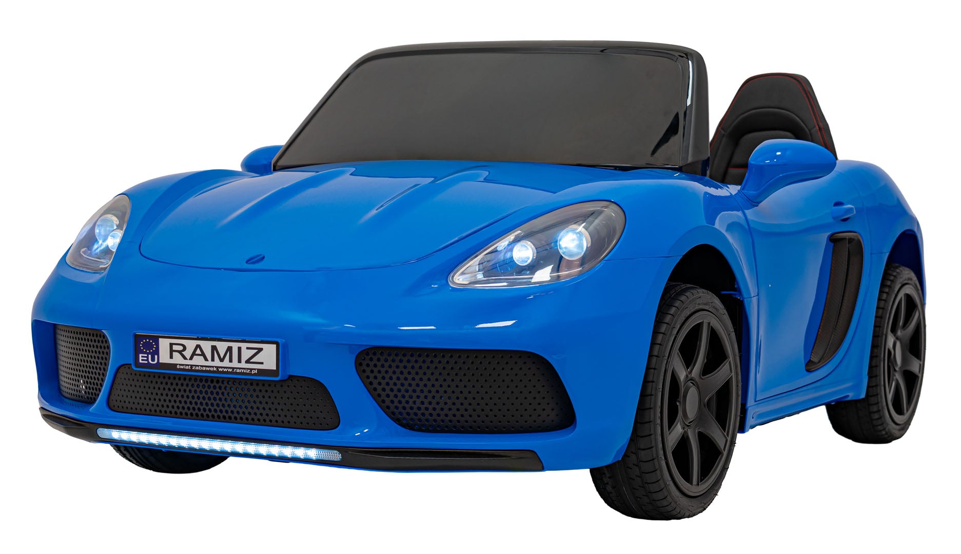 Auto na akumulator Perfecta - dvosjed - plavi/lakirani