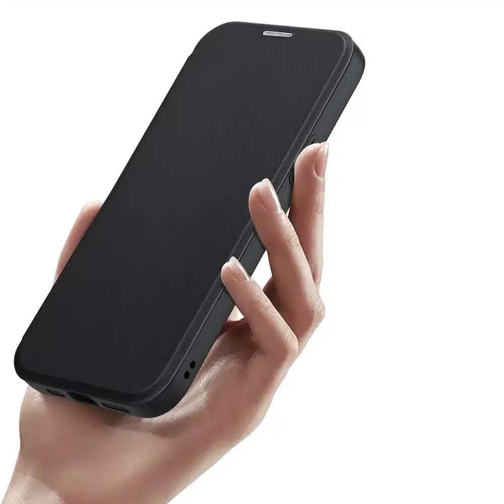 DUX DUCIS Skin X Pro - MagSafe kompatibilna preklopna torbica za Apple iPhone 15 crna