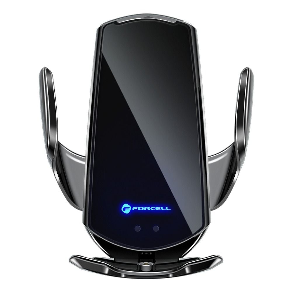 FORCELL auto držač s bežičnom punjenjenjem sa automatskim senzorom + magnetski adapteri HS1 15W crni