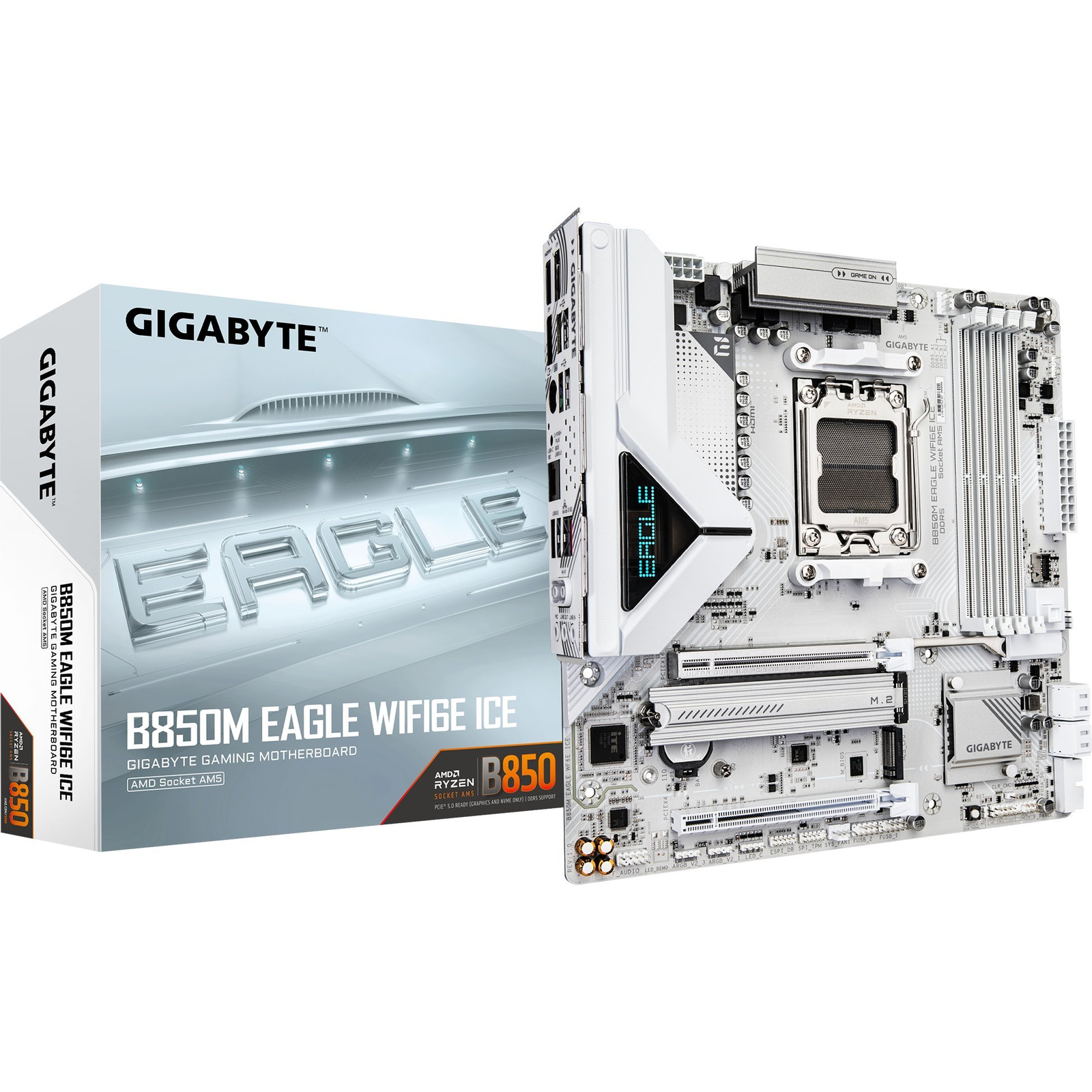 GIGABYTE B850M EAGLE WIFI6E ICE AMD B850 Utor AM5 Mikro ATX