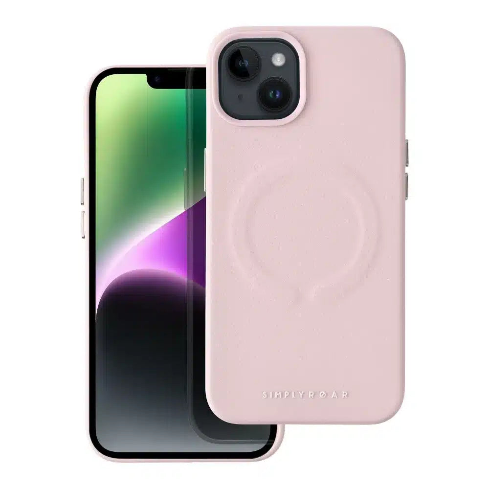 Roar kožna Mag Case maska kompatibilna s MagSafeom – za iPhone 12 pink