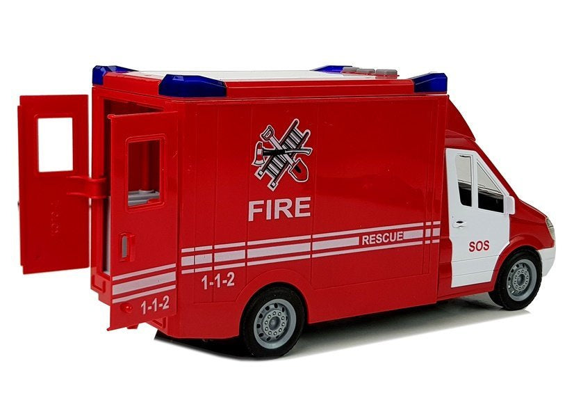 Vatrogasno kombi vozilo sa pogonom na trenje 27 cm - crveni