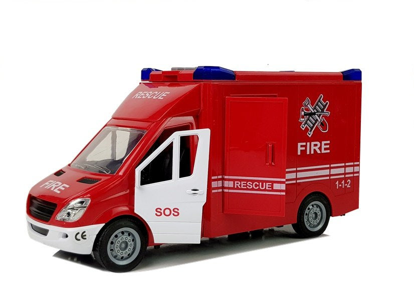 Vatrogasno kombi vozilo sa pogonom na trenje 27 cm - crveni