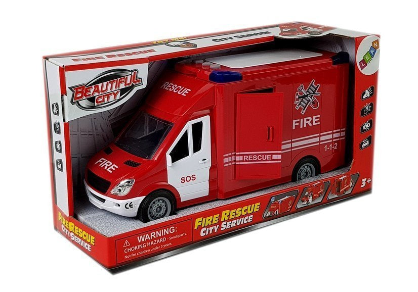 Vatrogasno kombi vozilo sa pogonom na trenje 27 cm - crveni