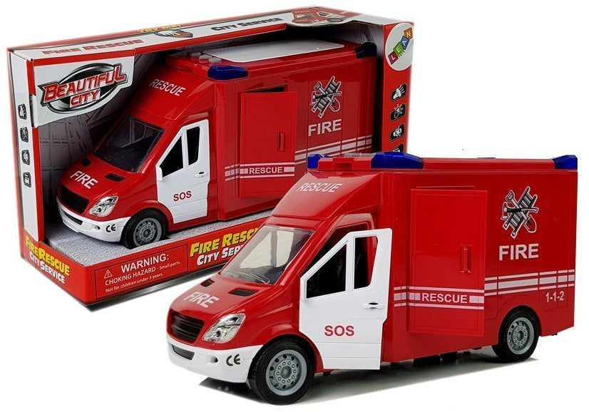 Vatrogasno kombi vozilo sa pogonom na trenje 27 cm - crveni