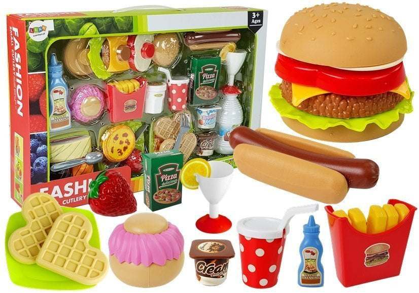 Set za igru Fast food sa slasticama - šareni