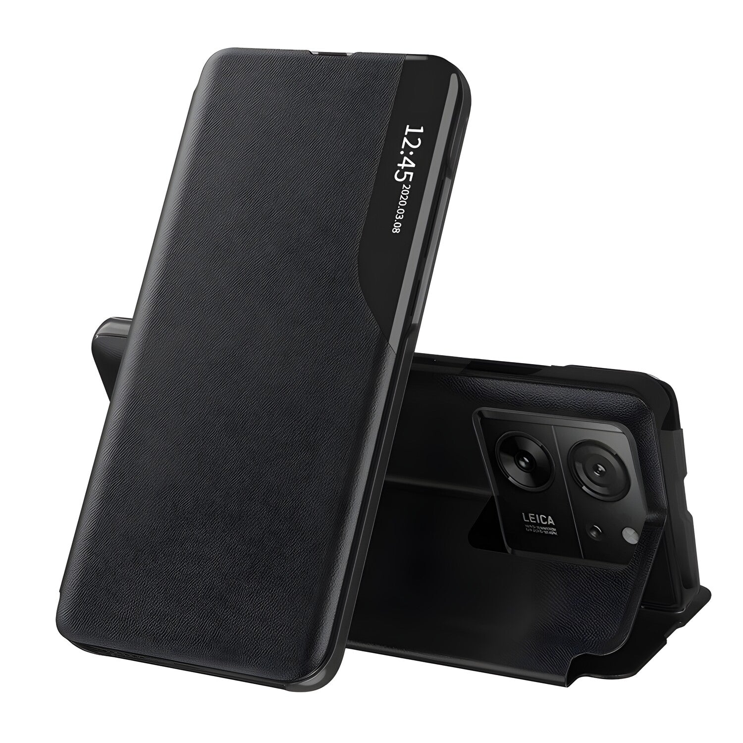 Elegantna knjižna futrola View Case za Xiaomi 13T/13T Pro - Crna KP29180