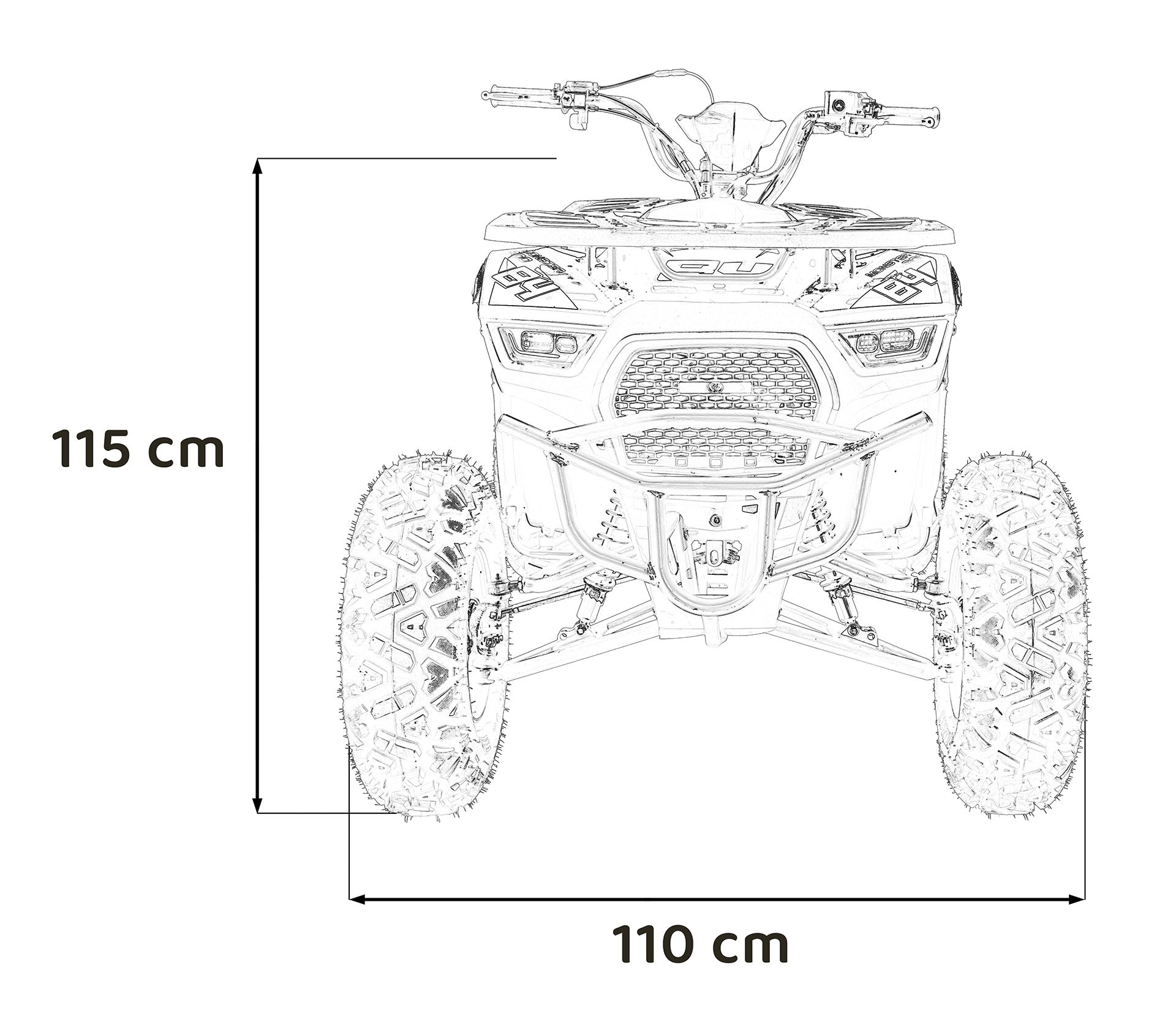 Quad na benzin MONSTER 200CC - narančasti