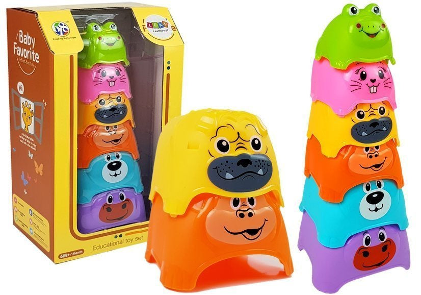Edukativna piramida za bebu Animals Cups