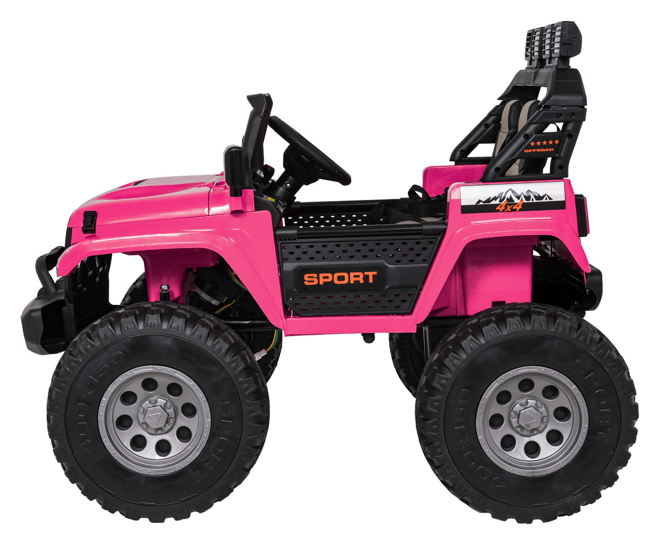 Auto na akumulator Extreme Sport 4x4 s podesivom dužinom vozila - dvosjed - rozi