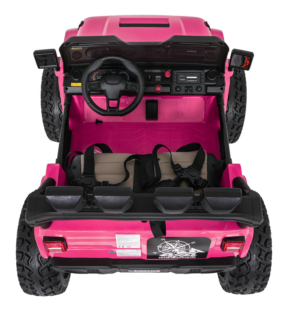 Auto na akumulator Extreme Sport 4x4 s podesivom dužinom vozila - dvosjed - rozi
