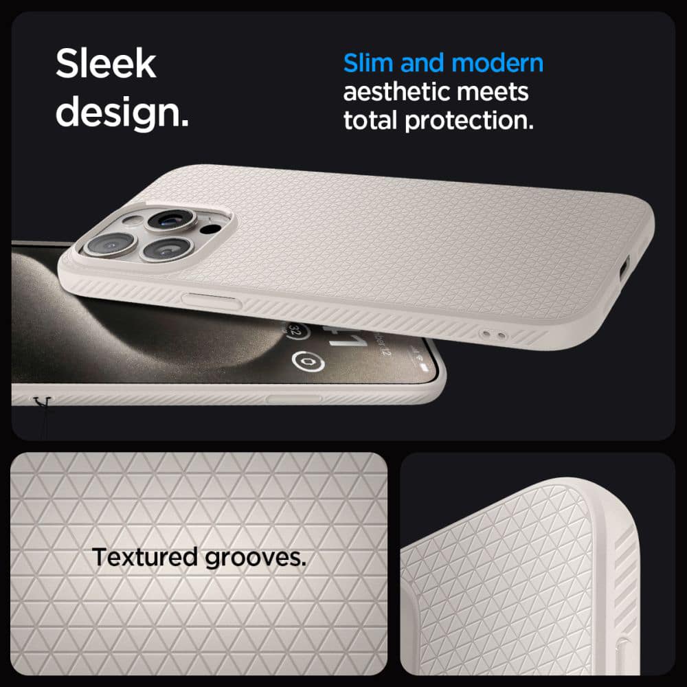 Spigen LIQUID AIR maska za iPhone 15 Pro Max ACS07212 - Natural Titanium