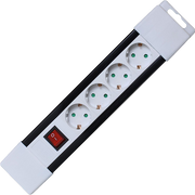 home Produžni kabel, 4 utičnica, prekidač, 1,0mm², 2 met, bijeli - PNV 04K/WH