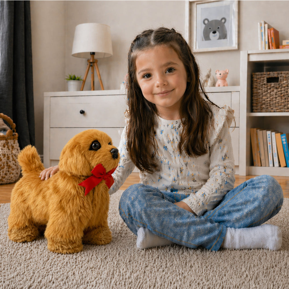 Interactive Remote Controlled Dog Moves Barks Brown
