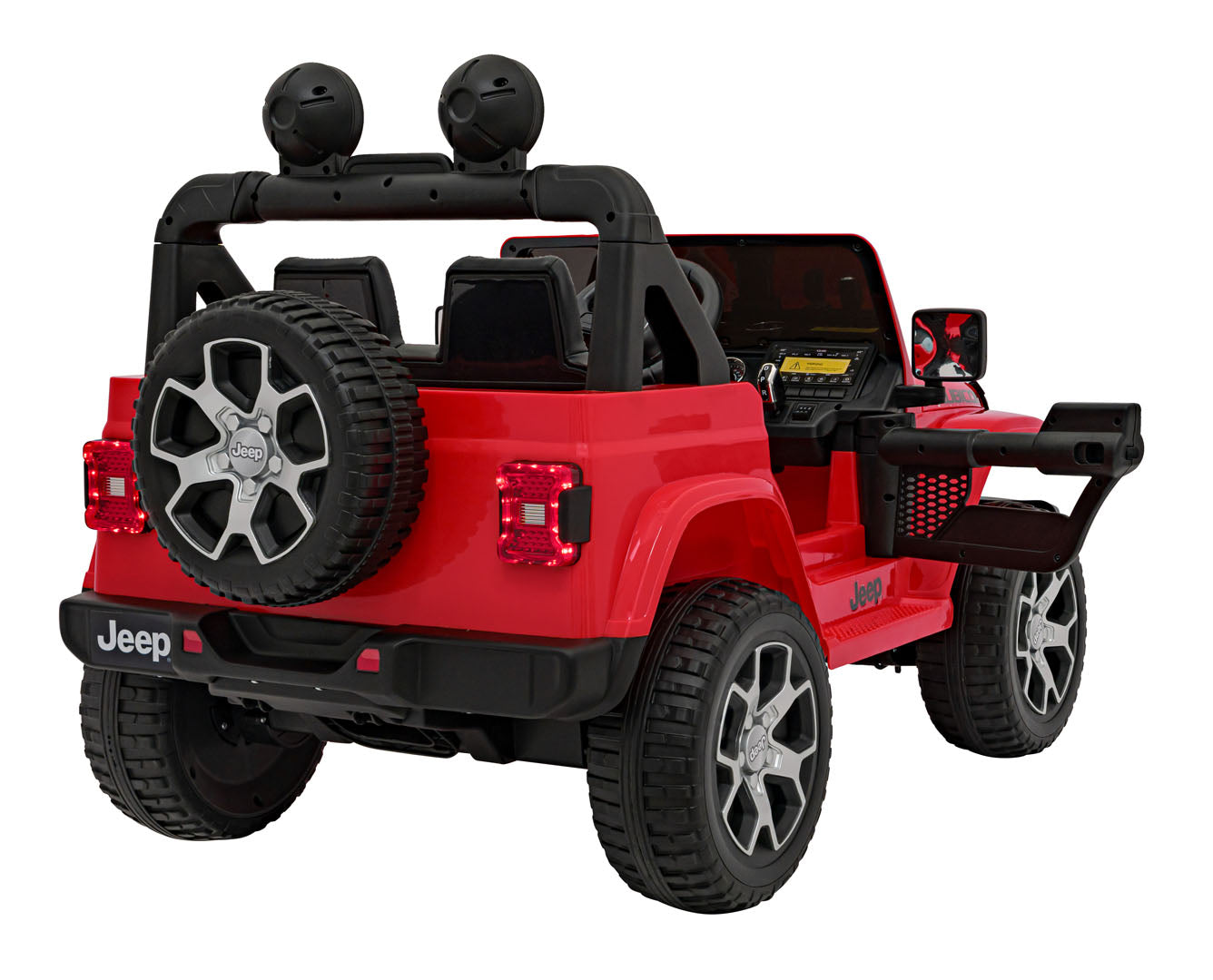 Licencirani auto na akumulator Jeep Wrangler Rubicon 4x4 - crveni