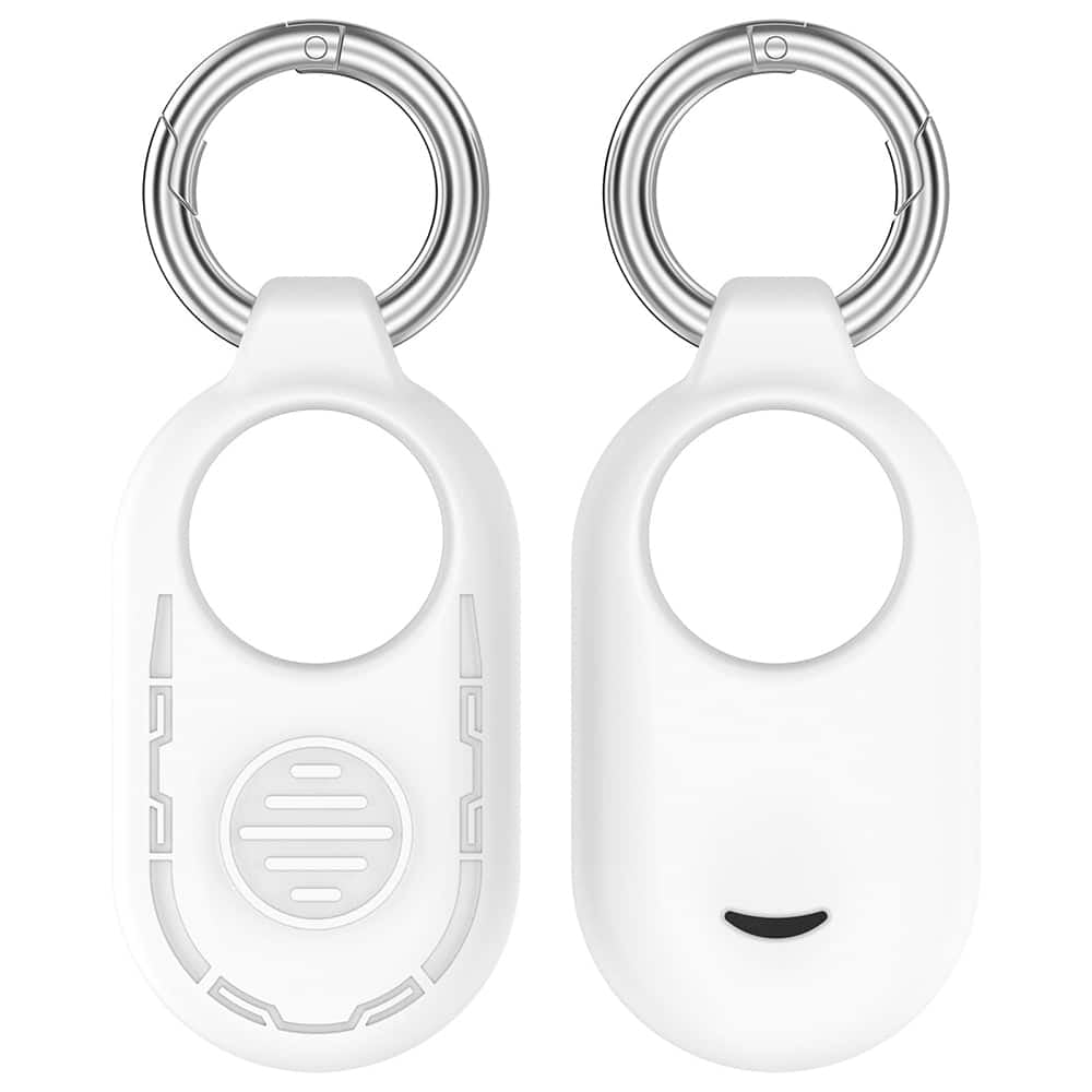 Techsuit - Mosolygó szilikon tok Samsung Galaxy SmartTag2 - Fehér