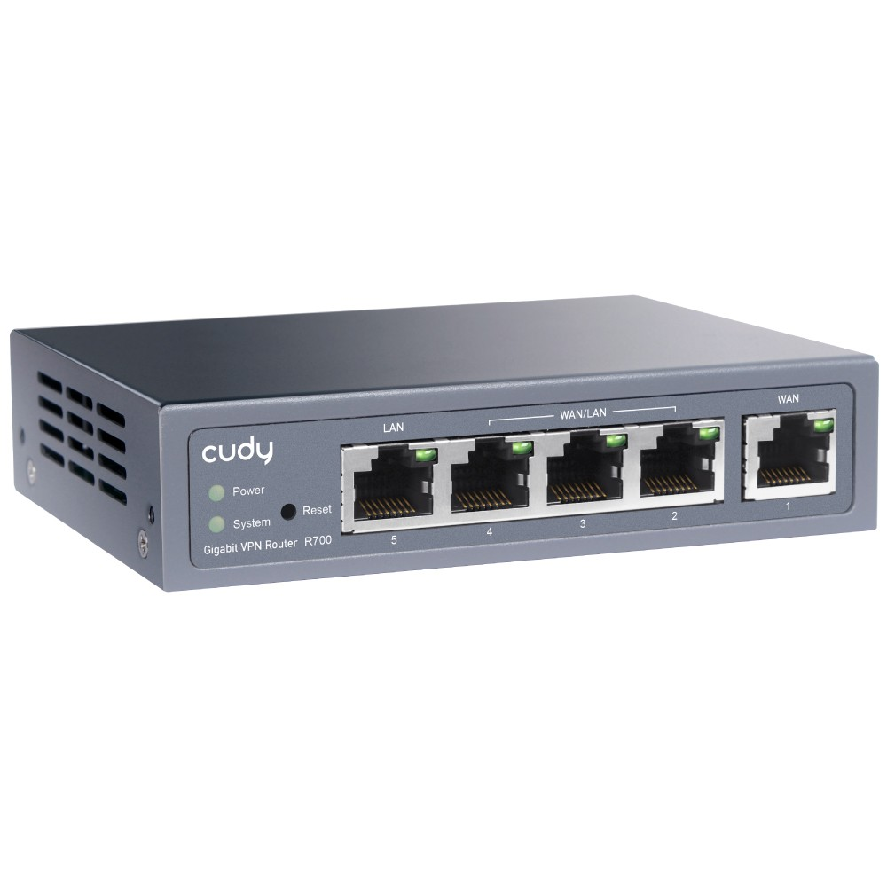 Cudy Gigabit Multi-WAN VPN Router žični usmjerivač Brzi Ethernet, Gigabit Ethernet Sivo