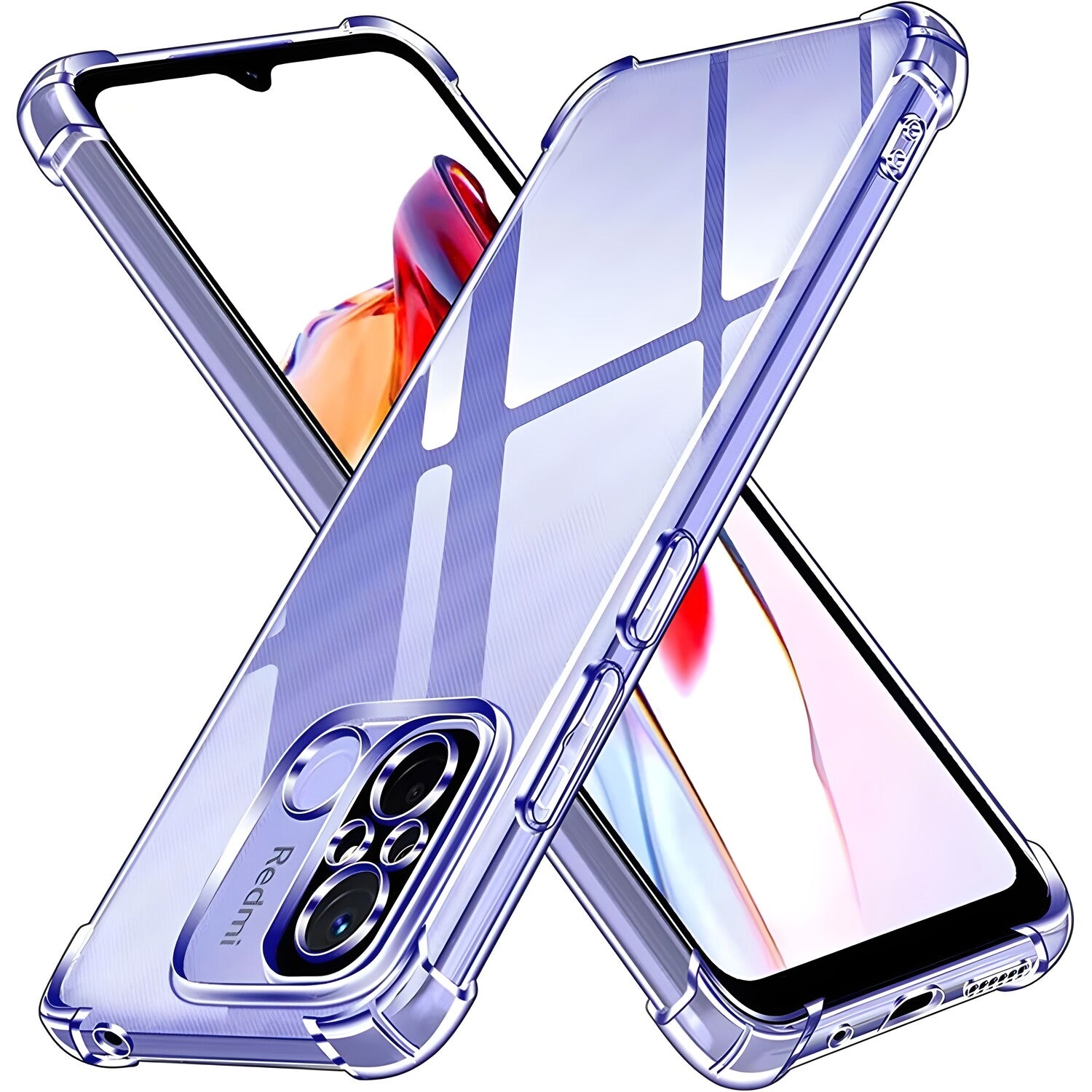 Silikonska futrola s ojačanim rubovima za Xiaomi Redmi 12C/Redmi 11A - Prozirna KP29969