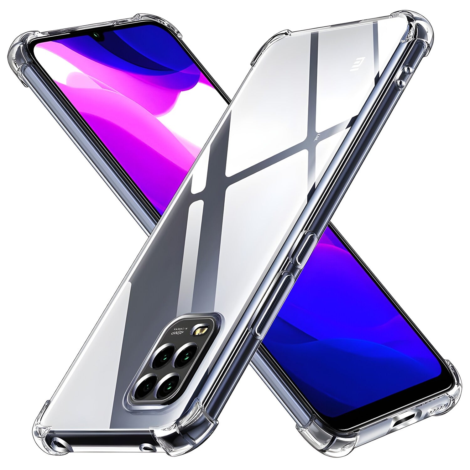 Silikonska futrola s ojačanim rubovima za Xiaomi Mi 10 Lite - Prozirna KP29963